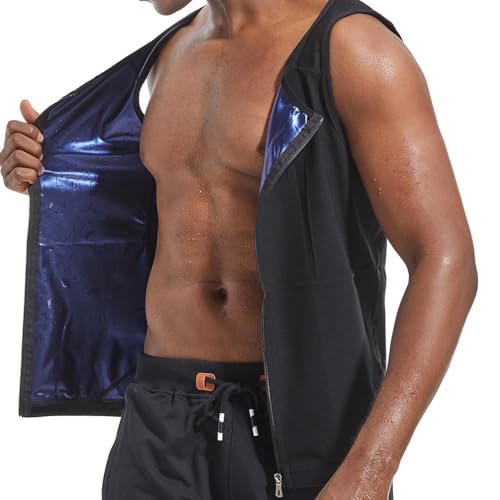 Sauna Sweat Suits Shirt Vest Waist Trainer for Men...