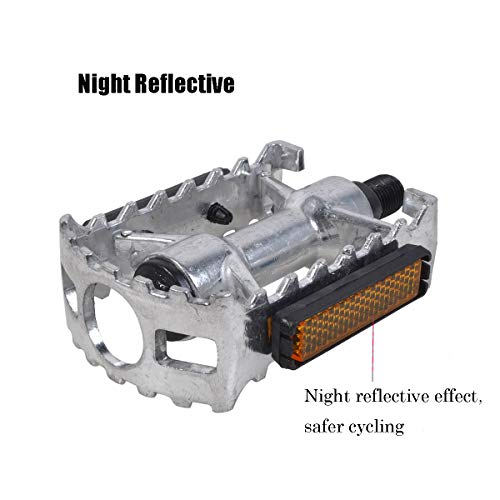 Thinktop Kid's Bike Pedal, Aluminium Alloy Ultra Strong 1/2-Inch Bike Pedals Platform Flat Fit For 12" 14" Boys Girls Bike #TOP3