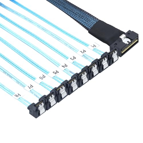 Cable Slimline SAS 4.0 SFF-8654 8i a SATA de alta densidad para chasis de servidor 2