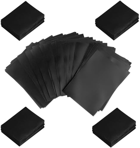 Lot de 400 pochettes souples pour cartes - 66 x 91 mm - Taille standard - Compatible avec Pokémon Yugioh, MTG Sport, cartes photo Magic the Gathering - Noir