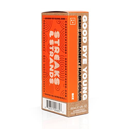 Good Dye Young Streaks And Strands Semi Permanent Hair Dye (Biz Neon Orange) – Uv Protective Temporary Hair Color Lasts 15-24+ Washes – Conditioning Neon Orange Hair Dye – Ppd Free Hair Dye - Cruelty-Free & Vegan Hair Dye #TOP5