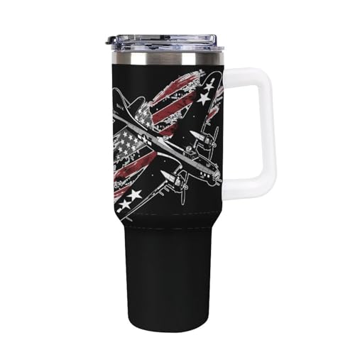 Taza de café de 40 onzas del Avión B17 Bomber, gran capacidad para mantenerte hidratado en el coche