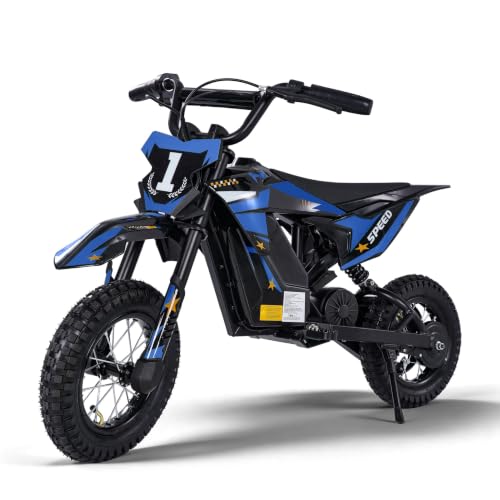 36V Electric Dirt Bike for Kids Ages 5-10, Off-Road Motorcycle