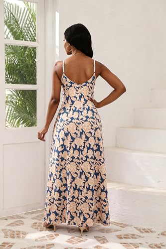 Image of vunahzma Womens Casual Fashion Sleeveless Plus Size Loose Long Sexy Maxi Dress with Pockets