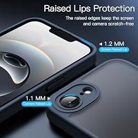 JETech Matte Hülle für iPhone 17e/16e, Sturmblau – Ansicht 5