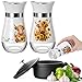 Bokon 2 Pack Highland Cow Sunflower Salt and Pepper Shaker Set Cute Farm Cattle Watercolor Glass Seasoning Jars Farmhouse Rustic Decoration for Kitchen Counter Housewarming Gift for Cow Lovers