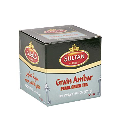 SULTAN TEA Moroccan Ambar Loose Green Tea, Herbal Green Teas (170g, Single Pack)