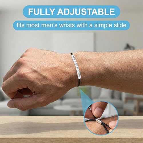 RhiVrillion Armband Don't Let The Hard Days Win, Unisex Armband Geflochten, God is in Control Armbander, Inspirierende Armbänder für Damen und Herren