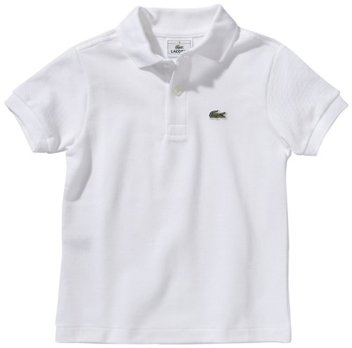Lacoste - Polo - - Col polo - Manches courtes Garçon Blanc Blanc, Blanc, 6 ans