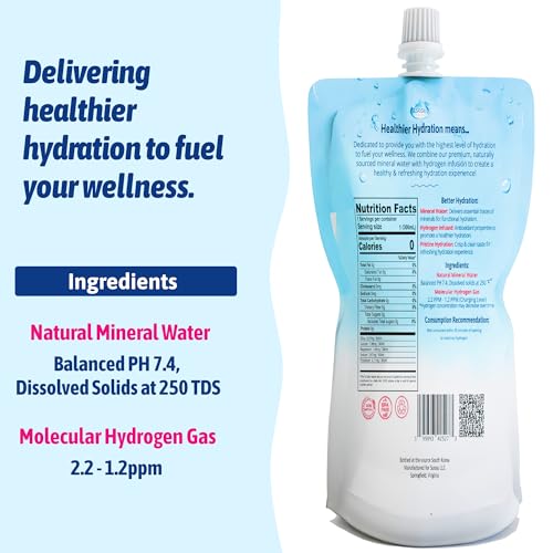 Susosu Hydrogen Water (10.5 FL OZ, 20 Pack) Hydrogen Infused - Natural Mineral Water from South Korea | Unflavored, Clean, Crisp | Portable Spouted Pouch | Functional Hydration & Antioxidant Support - Image 3