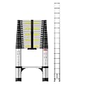 SEEKNEW Telescoping Ladder 20.3 FT, Aluminum Extension Ladder with Triangular Stabilizers, 330 lbs Capacity, Portable Collapsible Ladder for Roof, Home and Outdoor Work Silver