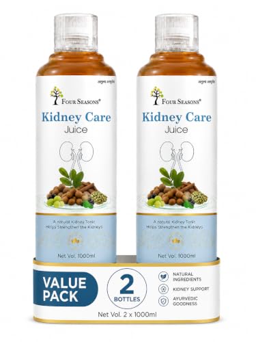 Image of Four Seasons Pure Ayurvedic Kidney Care & Detox Juice with Varun & Punarnava - Natural Urinary Tract Support & Kidney Stone Care Tonic - 100% Herbal & Sugar-Free (1L) PK 2