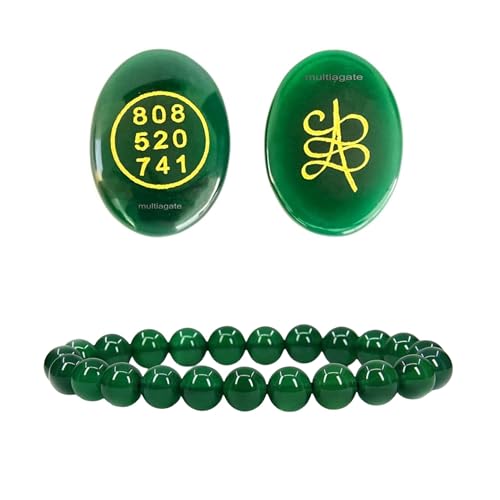 Image of Natural Green Jade Bracelet with Zibu Symbol Coin for Men & Women | 8mm Gemstone Crystal Beads for Wealth Luck Prosperity Positive Energy & Good Fortune | Stretchable Unisex Healing Bracelet Stylish Jewellery Pack of 1