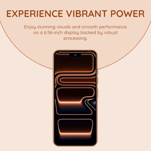 Image of PEACE NOVA 17 Pro 4G Smartphone, 6.56-in 120Hz Display, 5000mAh Battery, 4GB RAM 64GB Storage (Expandable), Orange