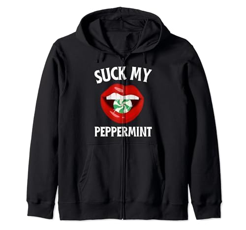 Suck My Peppermint Xmas Candy - Suéter feo de Navidad Sudadera con Capucha