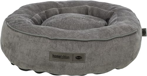 Trixie Cuccia per cani Vital Lennox, in ciniglia, rotonda, cuscino ortopedico per cani, grigio, ø60 cm, accogliente cestino per cani con schiuma viscoelastica per effetto memoria, 371321