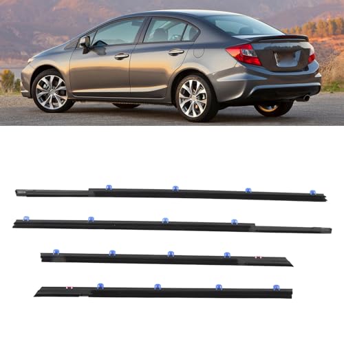 Leapiture Car Window Weatherstrip Trim 72450 TR0 A01 Moulding Trim Seal Belt Outer Window Seal Stable for 2012 to 2015 Automotive