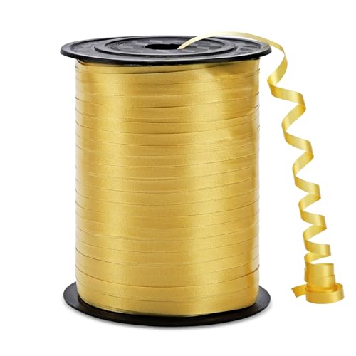 500 Yards Gold Curling Ribbon for Gift Wrapping Balloon String Ribbon for Craft Flower Bouquet Christmas Birthday Party Decoration