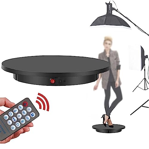DPDZSW Piattaforma Professionale Girevole 360 Gradi, 60cm/42cm Piatto Girevole Elettrico, Piattaforma Girevole Automatica, Piattaforma Rotante, Fotografia Video Oggetti di Scena,Black-60CM