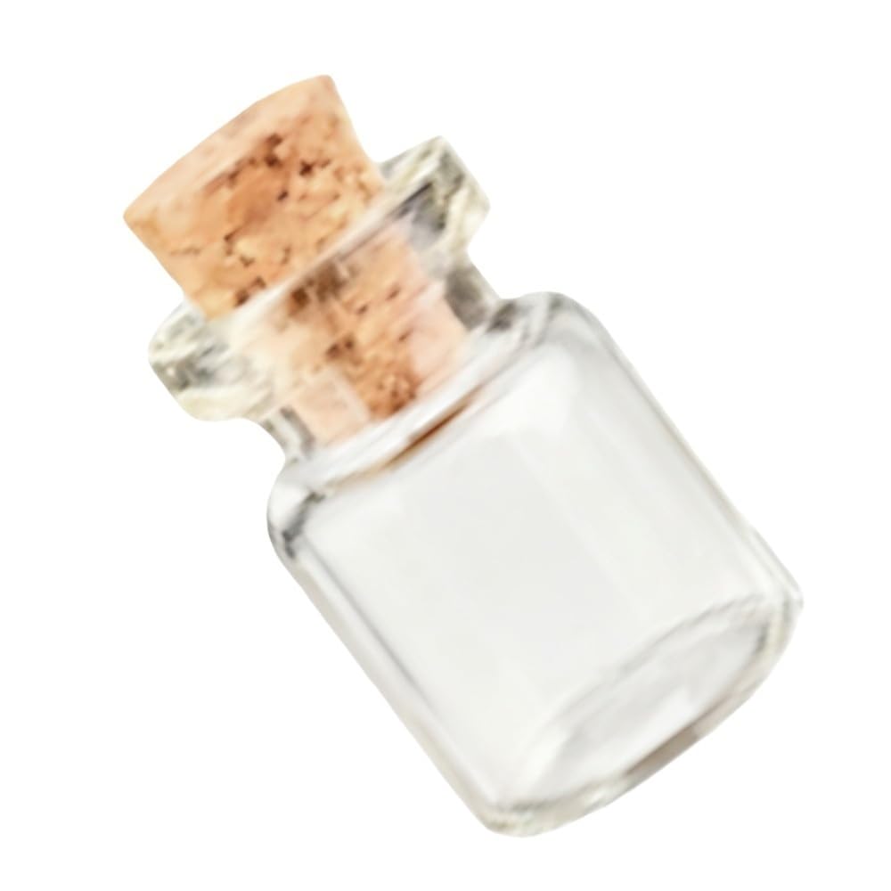 GOCENJIU Small Storage Vial 10pieces High Borosilicate Glass Bottles Mini Empty Jars, Small Vials Lightweight for Wedding DIY