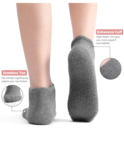 Breslatte Grip Socks Pilates Socks with Grips for Women Non Slip Grippers Womens4