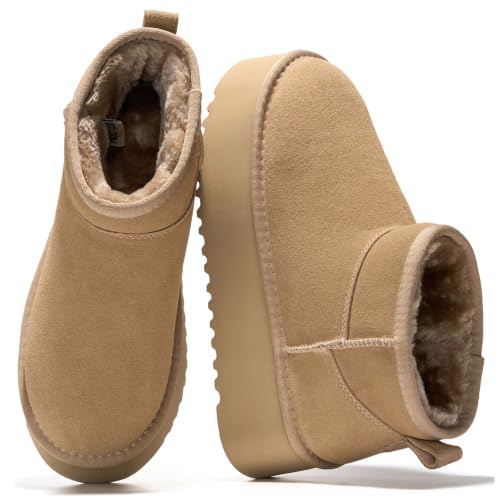 Image of Project Cloud 100% Genuine Leather Platform Ankle Boots for Women