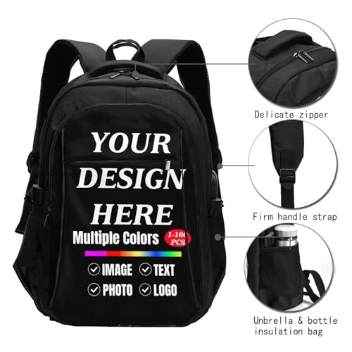 Custom backpack for Men & Women With Your Text Logo Picture Personalized backpacks Design Your Own Customized bookbag Gifts for Friends Style 043