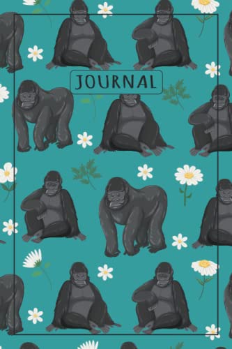 Gorilla Journal: Gorilla Blank Lined Journal Notebook To Write Notes Password, Notepad, To Do Lists