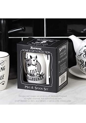 Alchemy Gothic Hellhound Mug And Spoon Set, White, 13Oz (Almug24) #TOP4