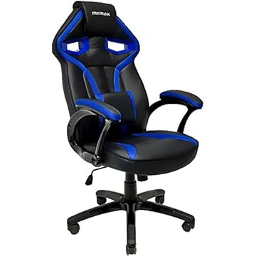 Cadeira Gamer MX1 Giratória Preto e Azul - Mymax, Mymax, 25.009040, Azul e preto