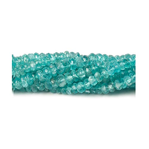 Perles de gemmes apatite facettée 2mm de qualité joaillerie