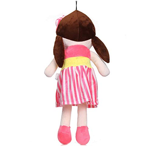 BeeWee® Plush Super Soft Toy Huggable for Girls (Cute Doll 60 Cms, Dark Pink)