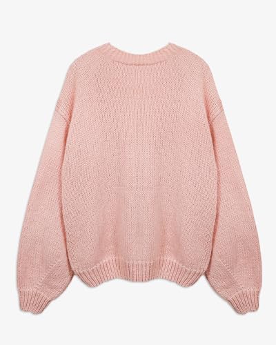 Y2k Sweater Cardigan for Women, Long Sleeve V-Neck Button Crochet Flower Knit Womens Clothes.3