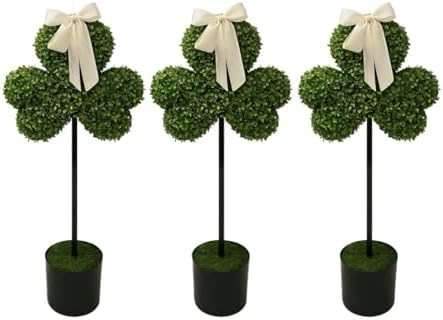 Faux Boxwood Shrub - 75cm Potted Greenery for Living Room Shelf or Entryway, Low-Maintenance, Lifelike Decoration (2 Pack)