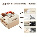 Varhomax Shoe Organizer Box for Closet, Fabric Storage Bin Brown - Image 6