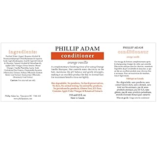 Phillip Adam Orange Vanilla Conditioner for Smooth and Shiny Hair - No Harsh Chemicals - Safe for Color Treated Hair - Delicious Natural Scent - 355ml