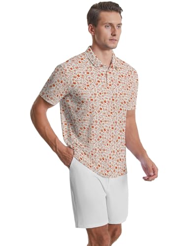 Men's Golf Shirts Moisture Wicking Quick Dry Performance Golf Polo Shirts for Men Fashion Print Short Sleeve Polo Shirts4