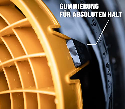 detailmate Autowäsche Set: Meguiars Blauer Wasch Eimer 5 Gallonen (19 l) mit Detail Guardz Dirt Lock Wascheimereinsatz Schwarz für eine kratzerfreie Handwäsche