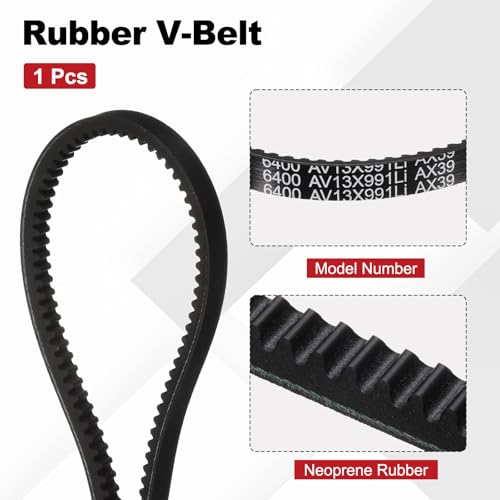 Image of AX39 Belt, Raw Edge Cogged Industrial Rubber EPDM V-Belt, Pack of 1