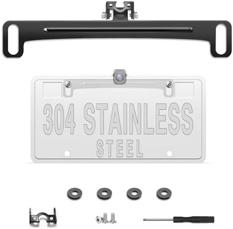 Pixelman Universal Car Rear View Camera License Plate Bracket,Dash Cam Mirror Camera Kit Accessories Rearview Camera Mount, Only Installation Holder for Backup Camera Reverse Camera