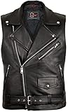 Rocker Weste Lederweste Bikerweste Bike Motorradweste Kutte (XL)