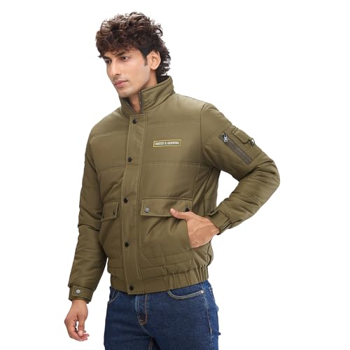 Image of Spykar Polyester Full Sleeve Regular Fit Jackets For Men