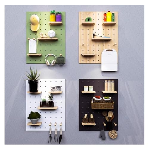 Kit de tablero de clavijas de madera natural, 60 x 80 cm, para decoración de oficina y hogar, solución de almacenamiento versátil para herramientas y accesorios de manualidades