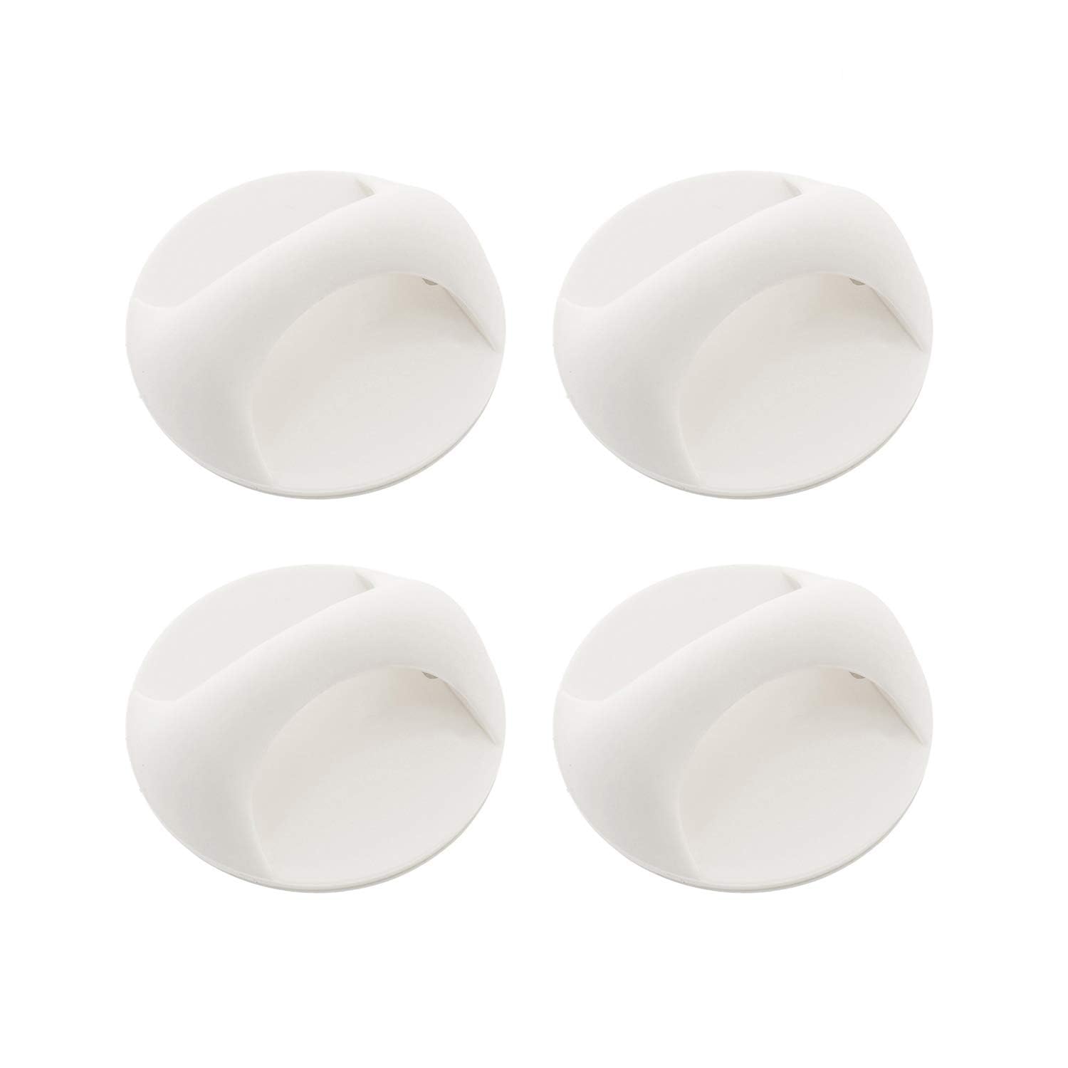 [4 PCS] Self Stick Knobs, Adhesive Handle, No Drilling Knobs Instant Cabinet Drawer Handles Pulls, Kitchen Cabinet Door Window Handle Sticker Convenient Opening Stick-on Handles (White)