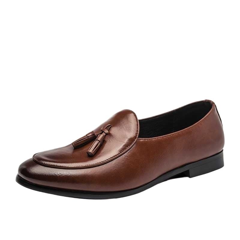 Men's Casual Leather Shoes Fashion Sneakers Slip On Handmade Male Loafers Walking Driving Shoes for Men