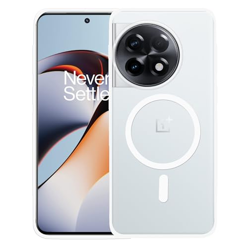Image of amazon basics Luxury Paper Thin Case Cover for OnePlus 11R 5G 5G | Matte Finish | Compatible with magsafe | (White, OnePlus 11R 5G 5G)