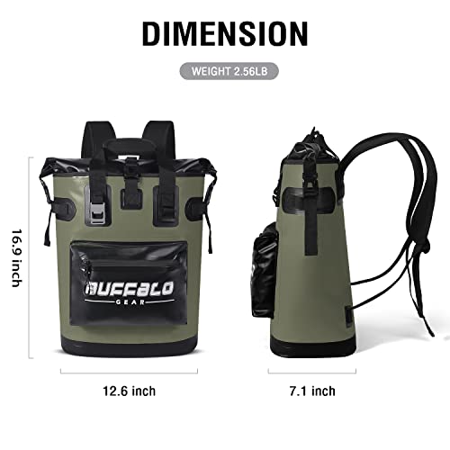 Buffalo Gear Cooler Backpack,18L Leakproof Cooler Bag Insulated Cooler for Picnic Beach Camping Hiking Park Fishing (Army Green) by Buffalo Gear - Image 7