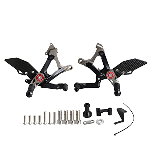 Commandes reculées carbone Panigale V4 pour session circuit et conduite sportive sur route