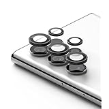 【Ringke】Galaxy S22 Ultra カメラ保護 ガラスフィルム CAMERA LENS FRAME GLASS 硬度9H 耐衝撃 傷防止 カメラ保護 レンズ保護 スクラッチ防止 保護ガラス 強化ガラス ギャラクシーS22 ウルトラ カメラレンズカバー - Black
