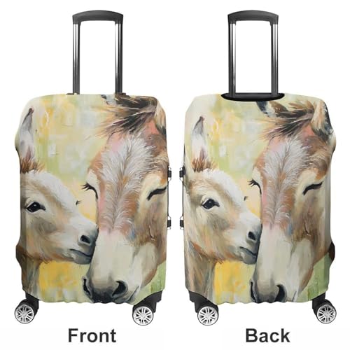 Donkeys Kiss Luggage Covers Washable Travel Suitcase Cover Elastic Baggage Protector3